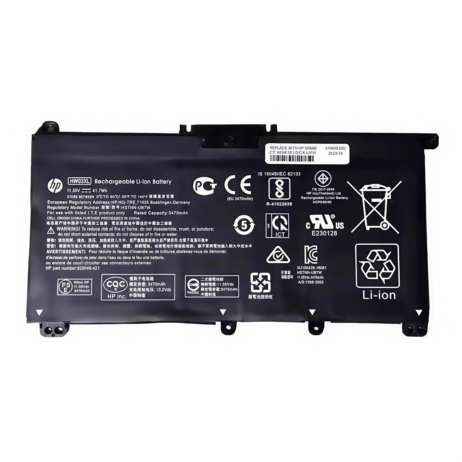 Genuine HW03XL Battery for HP Pavilion 15-EG 15-EG1025CL 15-EG1053CL 15-EH 17-CN