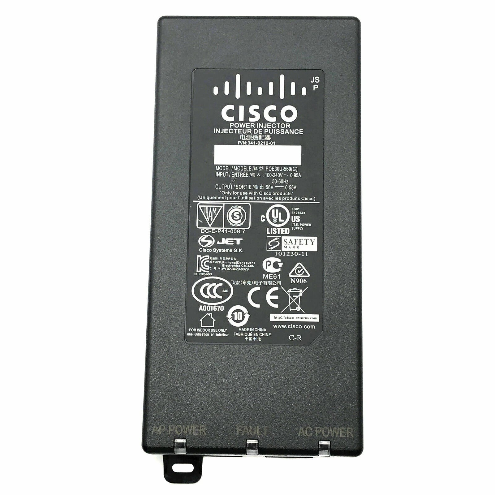 NEW Original Cisco Meraki MA-INJ-4-US Power Injector 802.3at PoE 56V OEM