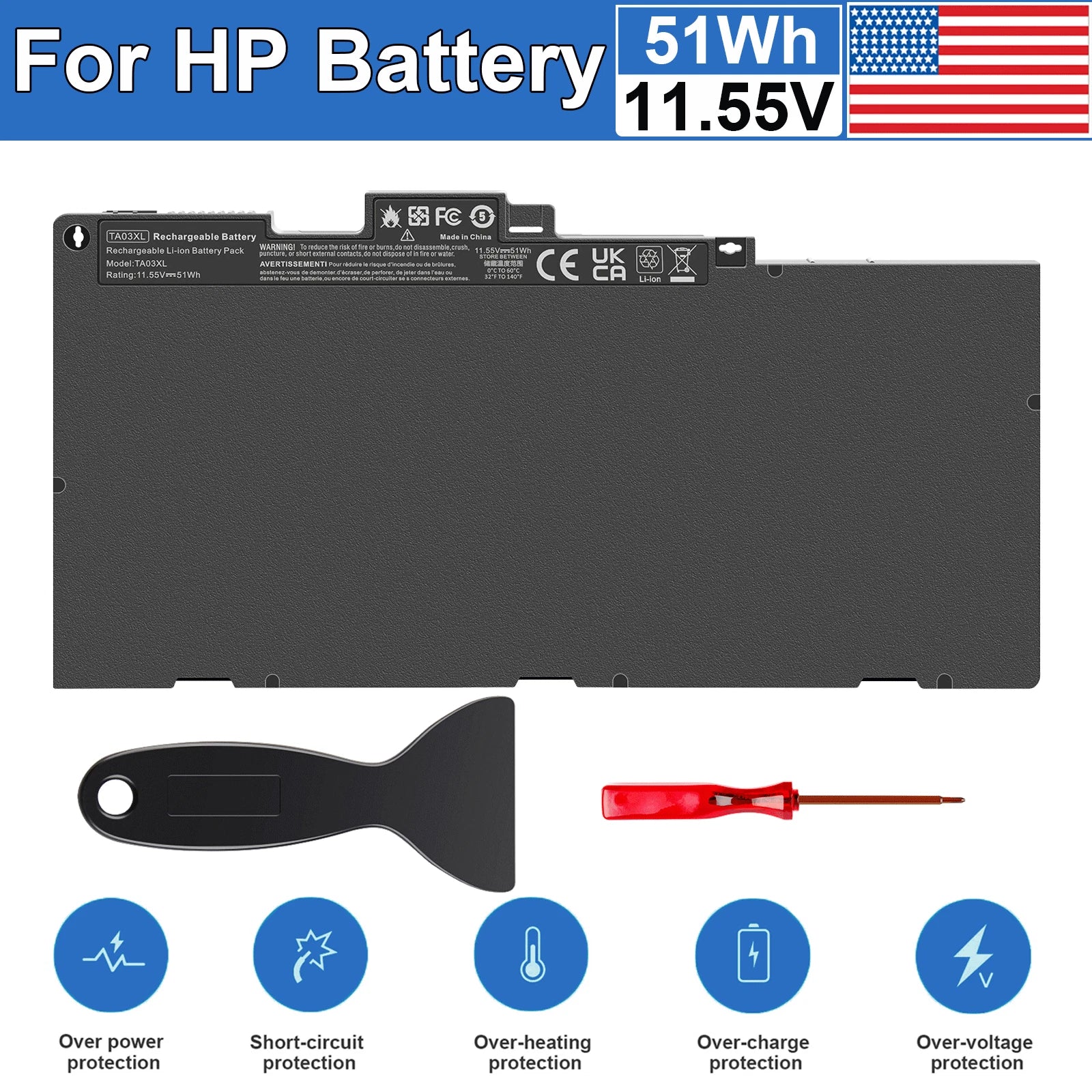 TA03XL Battery for HP EliteBook 745 G3 755 G4 840 G2 G4 850 G3 G4 Series TAO3XL
