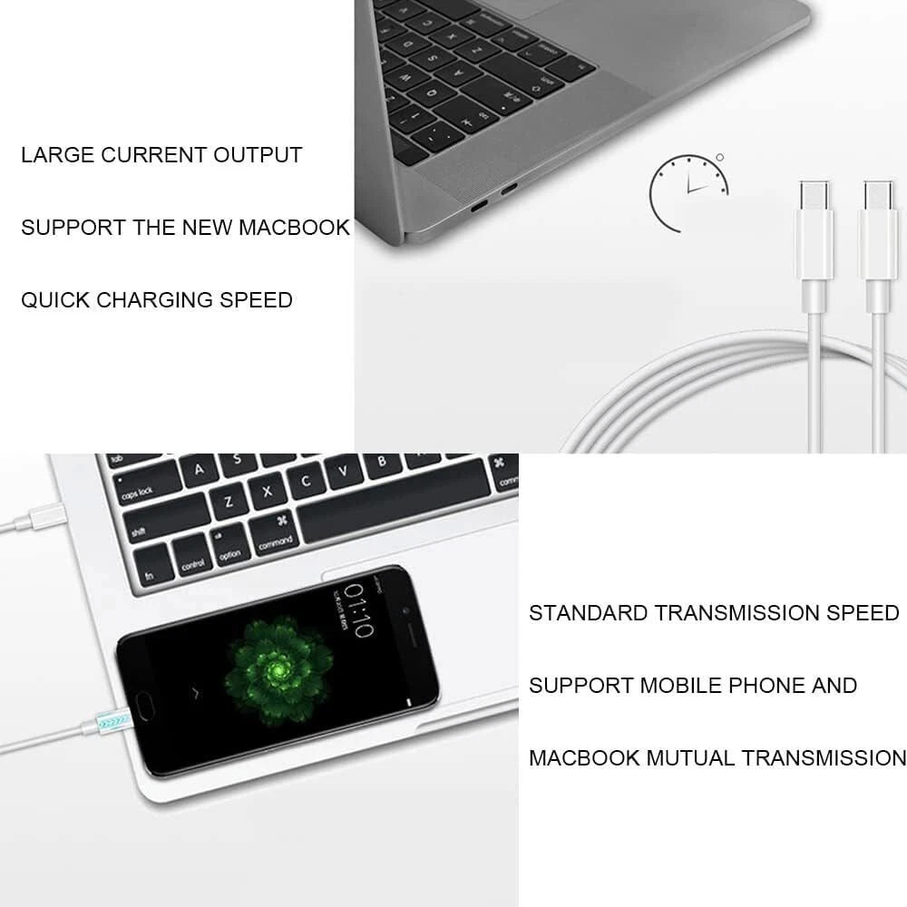 Macbook Air 13 Inch A1718 Charger Compatible for Apple 61W USB-C Type C Adapter