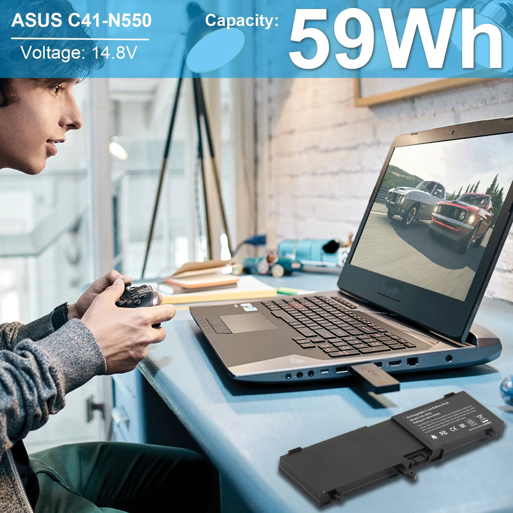 59Wh C41-N550 Battery For ASUS N550 N550JA N550JV N550J N550JK Q550L Q550LF G550