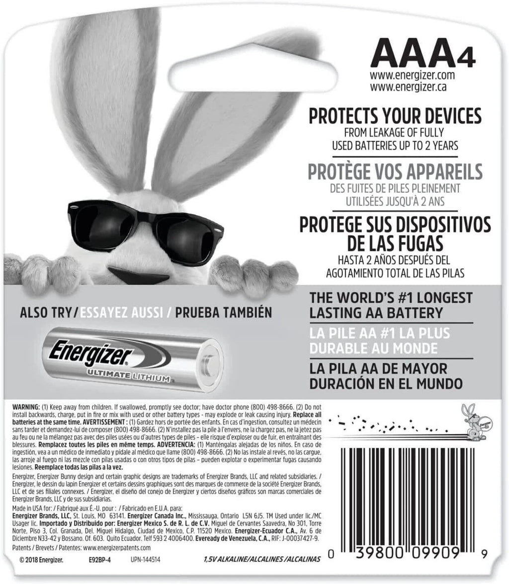 Energizer AAA Batteries (4 Count), Triple A Max Alkaline Battery