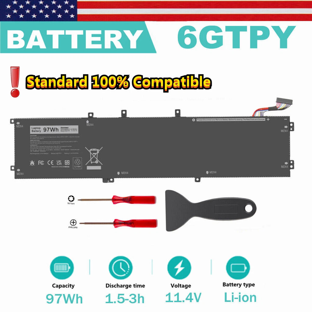 6GTPY Battery for Dell XPS 15 9570 9560 9550 Precsion 5530 5520 5510 Vostro 750
