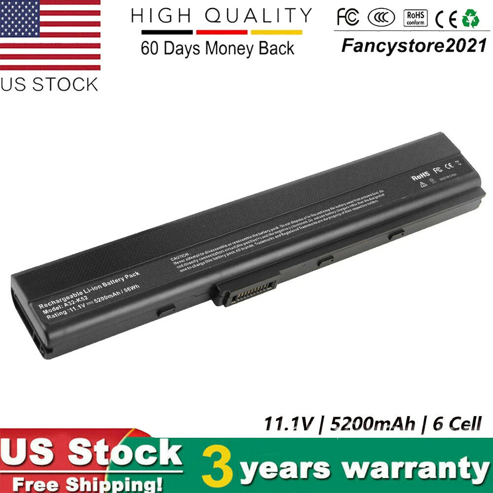 Laptop Battery For ASUS A40DE X52N X52F K52N K52Dr A32-K52 A32-N82 A42-K52