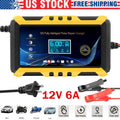 12V 6A Smart Car Battery Charger Maintainer Trickle Charger Motorcycle AGM