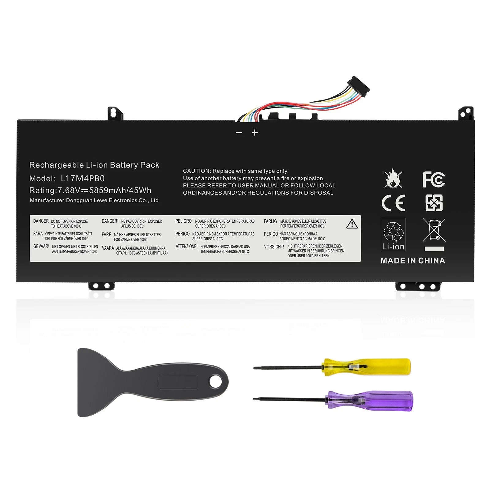 Battery L17C4PB0 L17M4PB0 For Lenovo IdeaPad 530S-14IKB 15IKB Yoga 530 45Wh+Tool