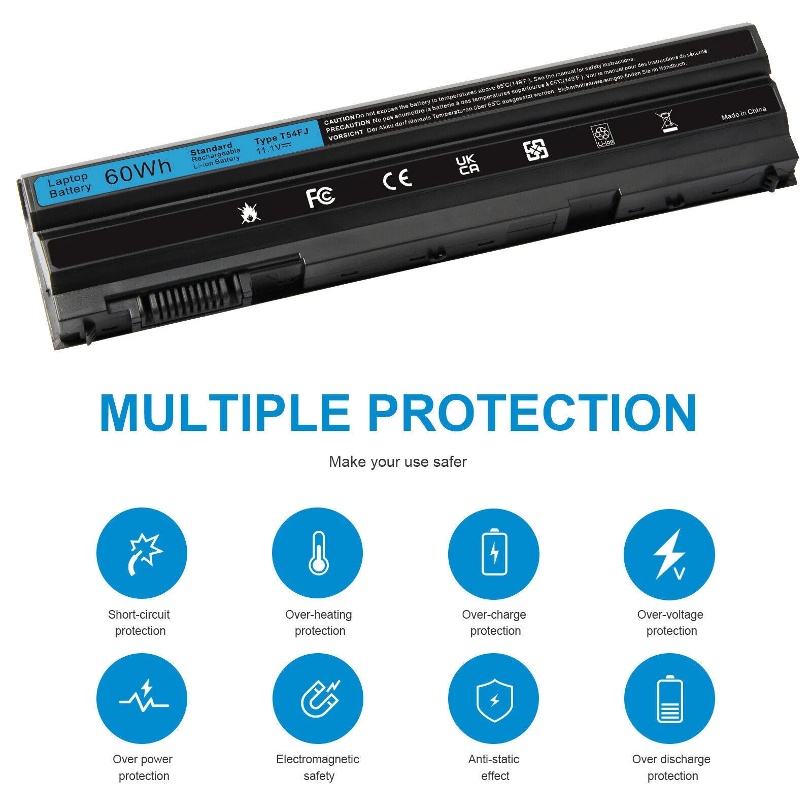 6cell Battery for Dell Latitude NHXVW E5420 E5430 E5520 E5530 E6420 E6430