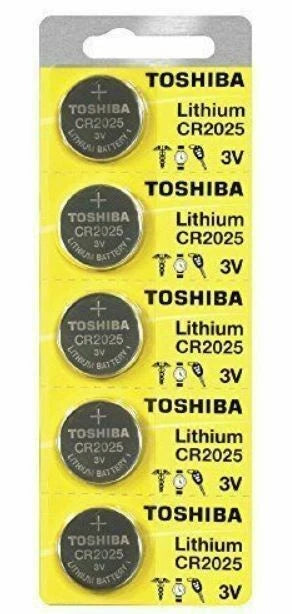 5 x New Original Toshiba CR2025 CR 2025 3V LITHIUM BATTERY BR2025 DL2025 Watch