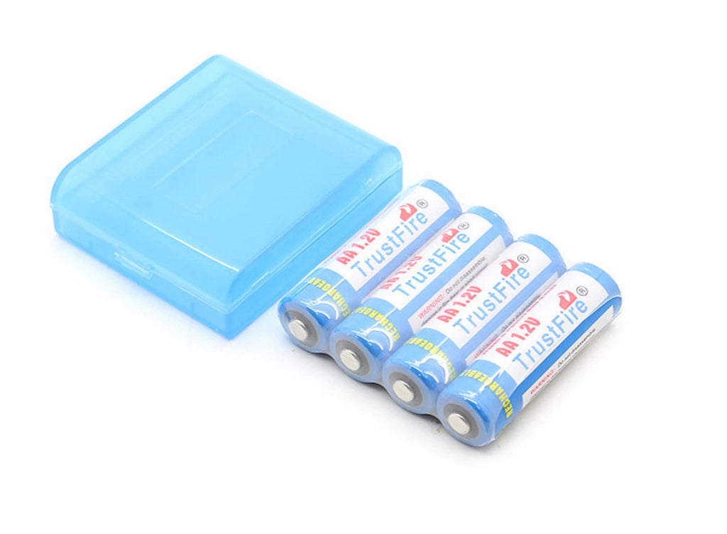 Brand New "4" TF 1.2V 2500mAh Rechargeable NiMH AA Battery, w/ Case