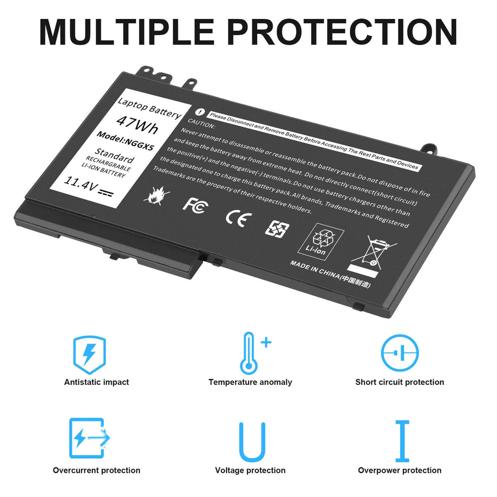 NGGX5 47Wh Battery For Dell Latitude E5270 E5470 E5570 Precision M3510 PC