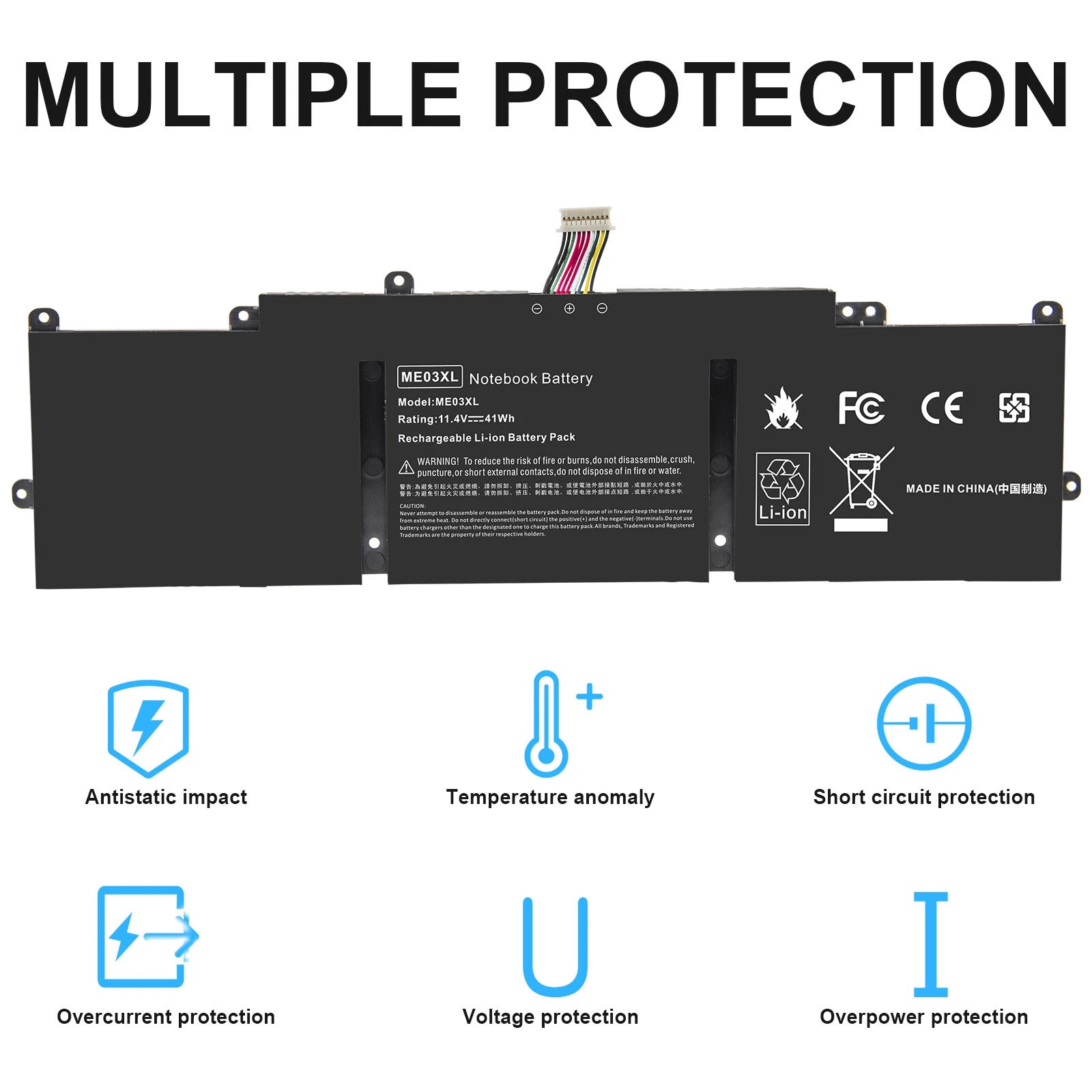 Battery For HP Stream 11-d010nr 11-d010wm ME03XL ME03 787521-005 787089-421 41Wh