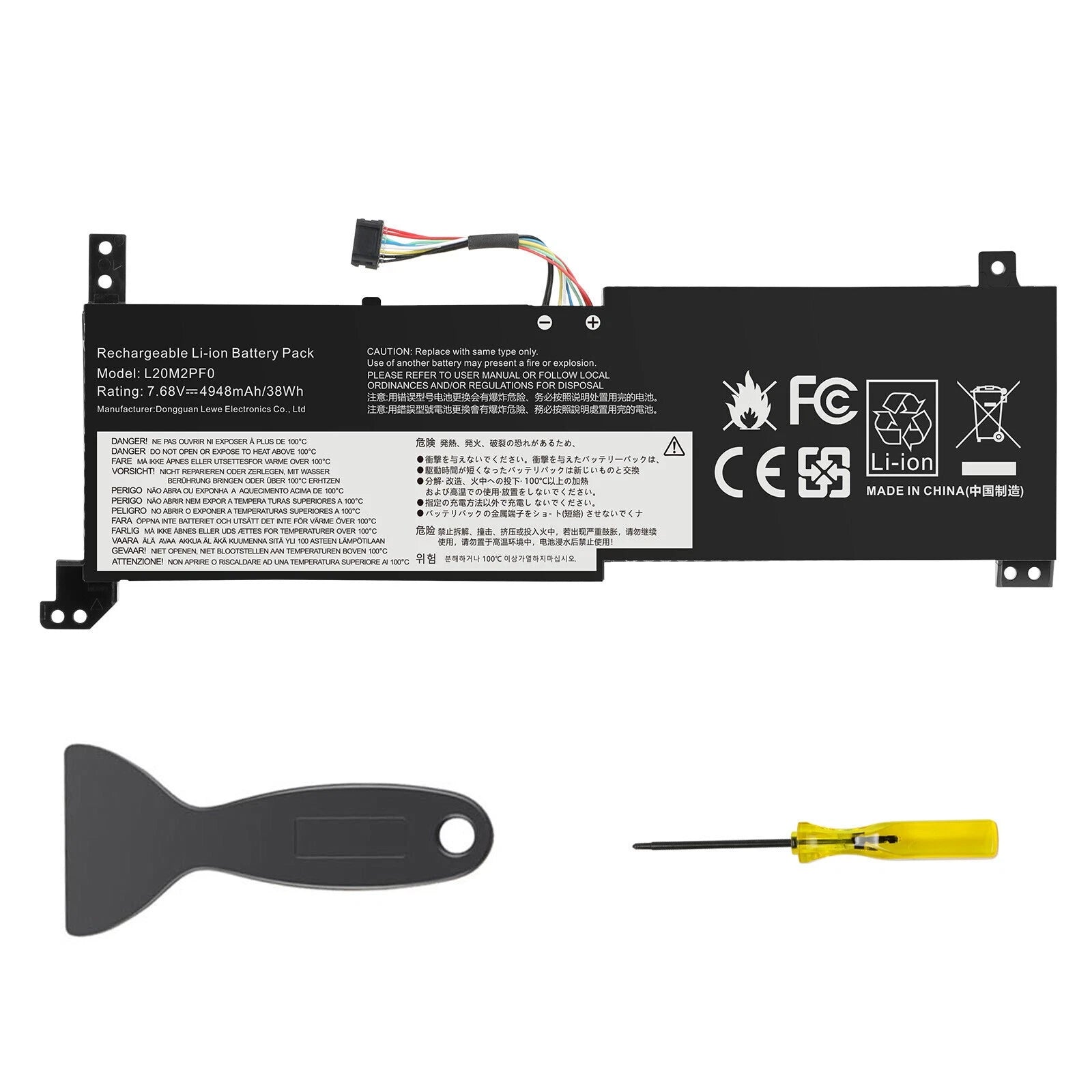 New 38Wh L20M2PF0 L20C2PF0 L20M2PF8 L20L2PF0 L20B2PF0 Battery for Lenovo Ideapad