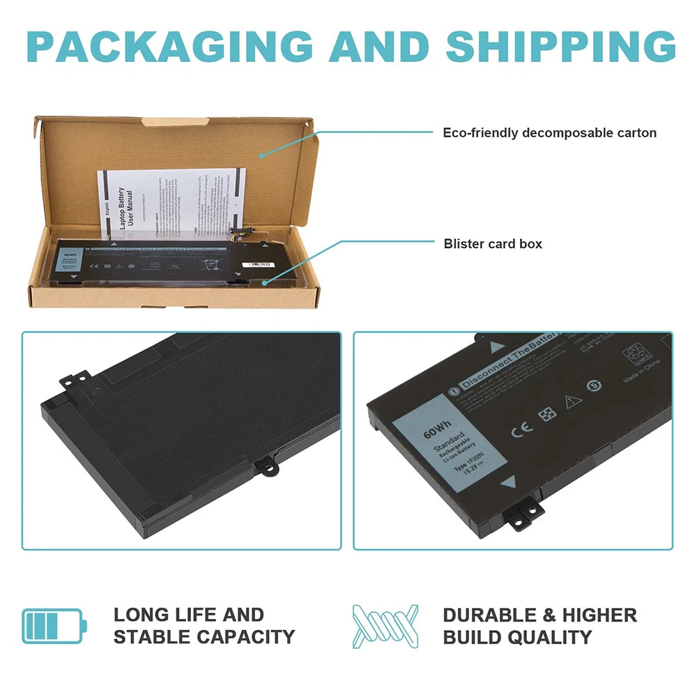 1F22N Battery For Dell Alienware M15 M17 R1 2018 G5 5590 G7 7590 7790 P82F 60Wh