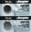 2 Energizer 390 389 SR1130SW 1130 SR54 626 LR54 D390 D389 V390 V389 AG10 Battery