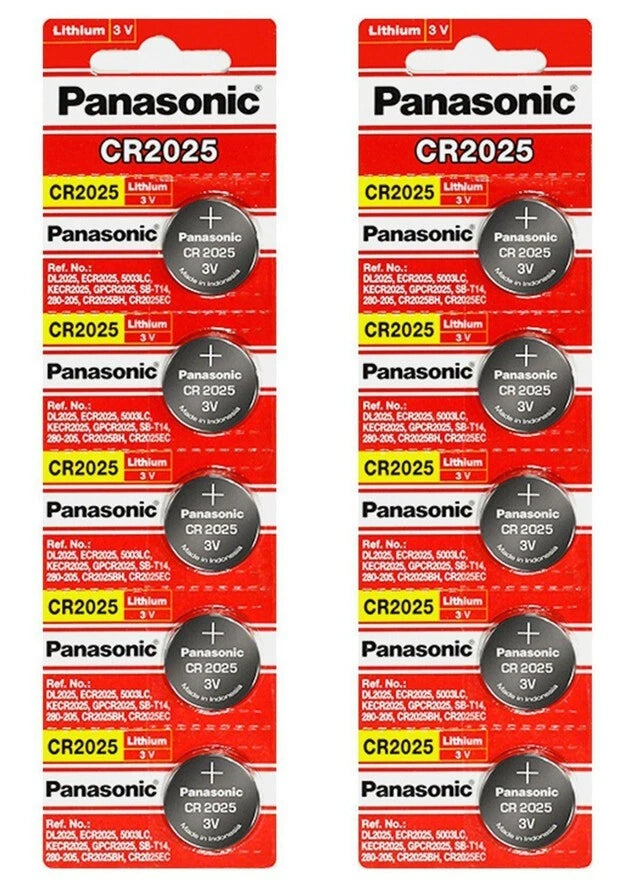 LOT 2-5-10NEW Panasonic 3V LITHIUM BATTERY CR2025 2025 BR2025 DL2025 Button Cell