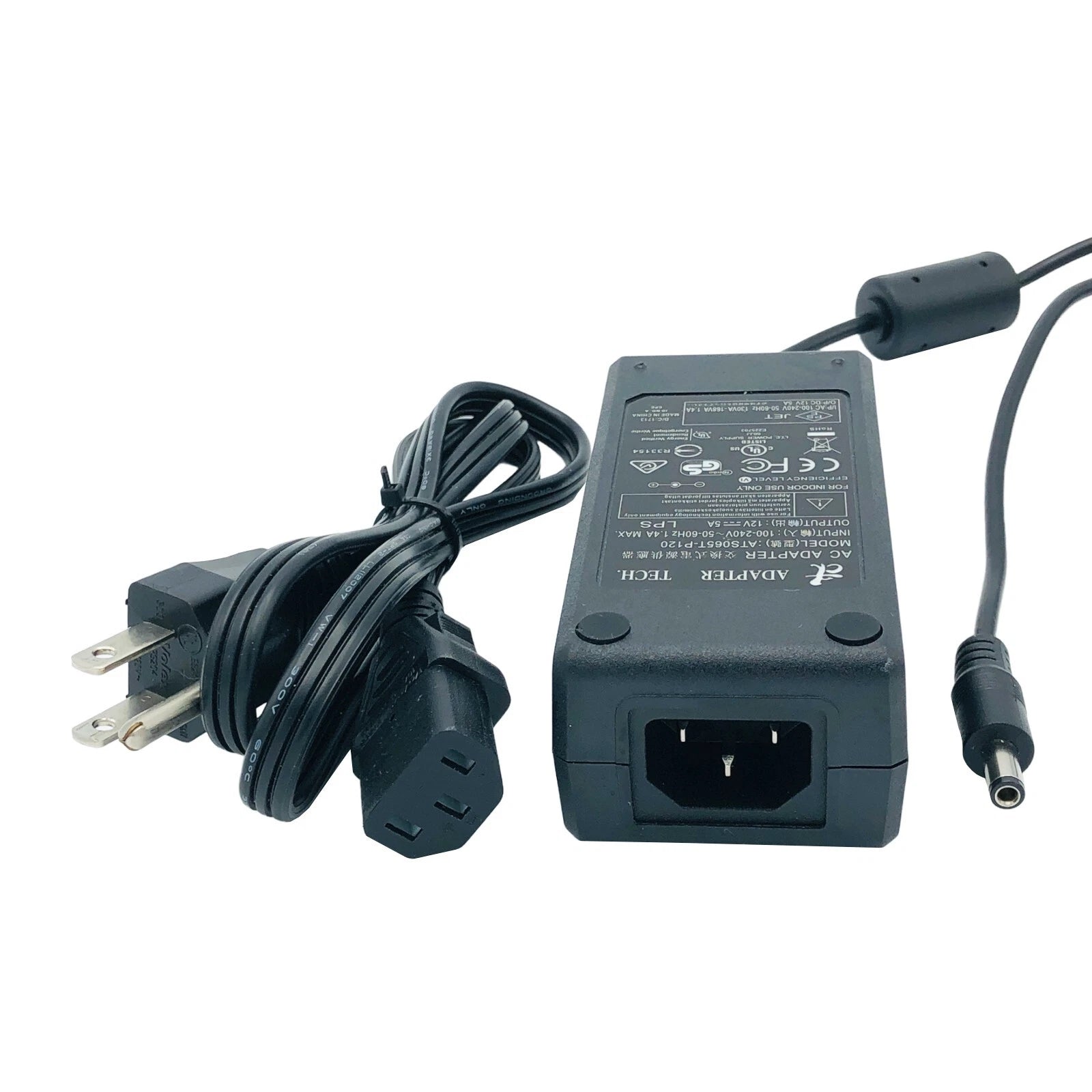 NEW Genuine AC Adapter 60W Adapter Tech ATS065T-P120 Power Supply 12V 5A OEM