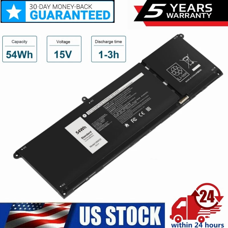 V6W33 Battery For Dell Inspiron 3510 5510 Latitude 3320 3330 Vostro 3515 54Wh