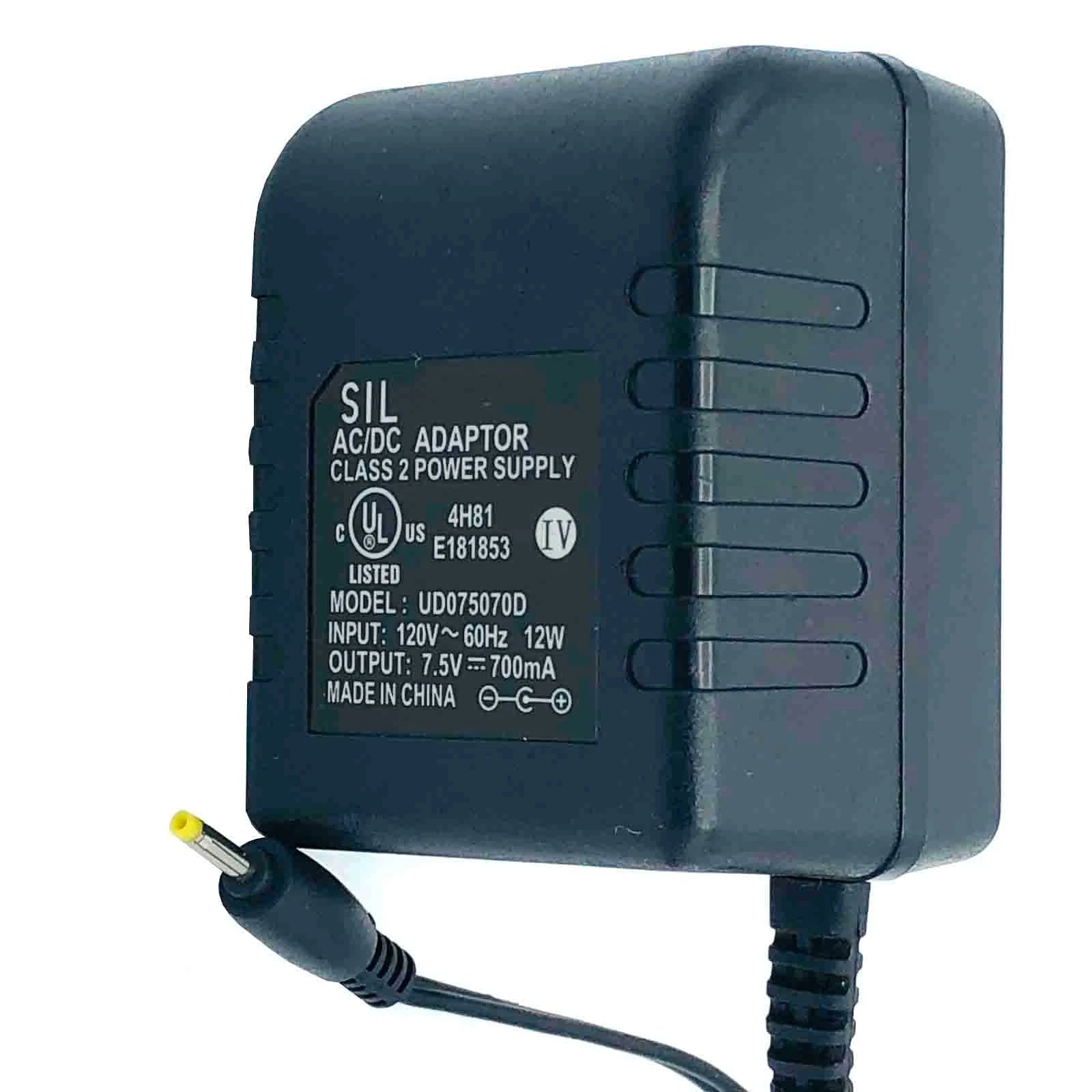 NEW Original SIL UD075070D 7.5V 0.7A Wall Adapter Power Supply 2.5x0.7mm Charger