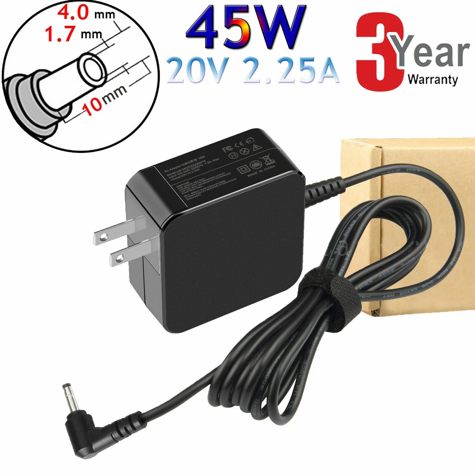 AC Adapter Charger for Lenovo IdeaPad 310 320 330 Laptop Power Supply Cord US