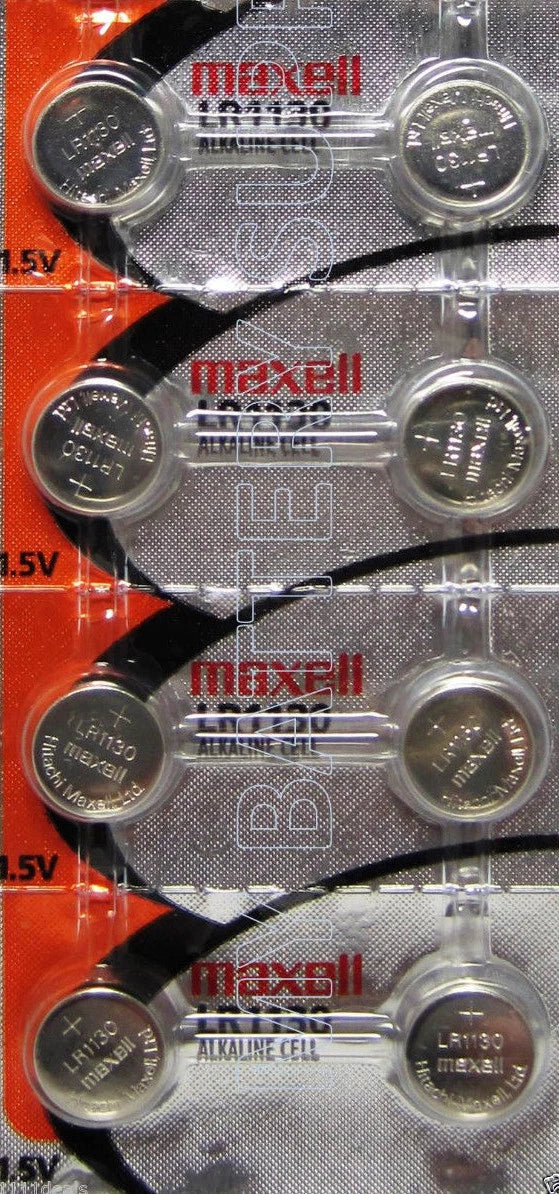 8 Pack LR1130 Maxell AG10 389 390 189 L1131 Alkaline Batteries "Hologram"
