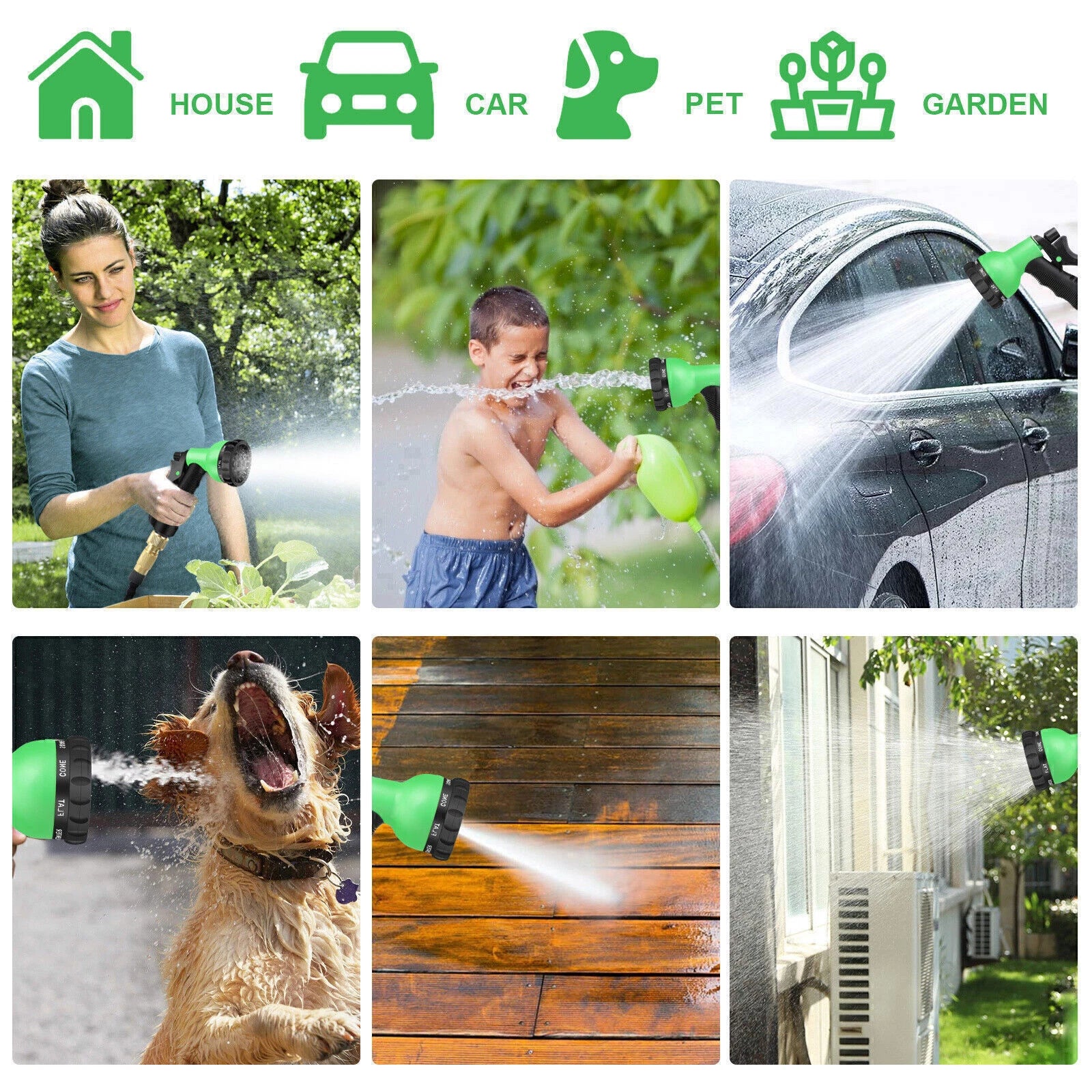 Stronger Deluxe Expandable Flexible Garden Water Hose 25/50/75/100/150ft USHose