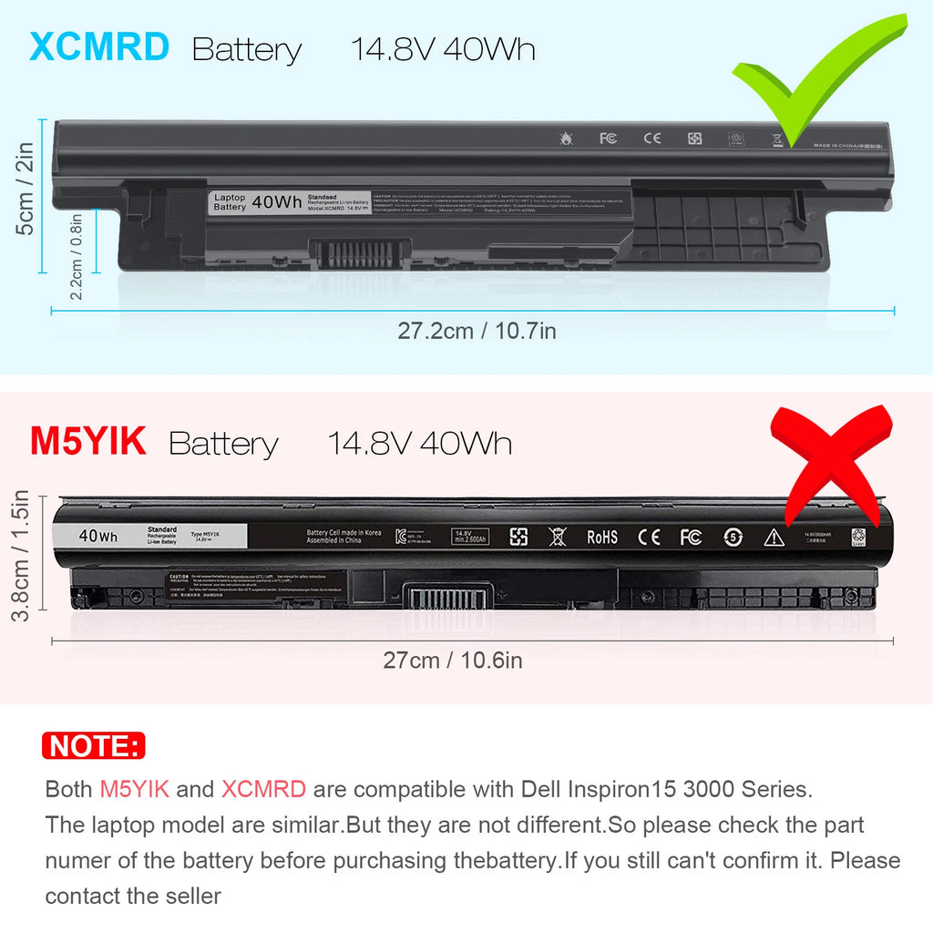 40Wh XCMRD Laptop Battery For Dell 3421 3437 5421 3521 3441 3442 3541 0MF69