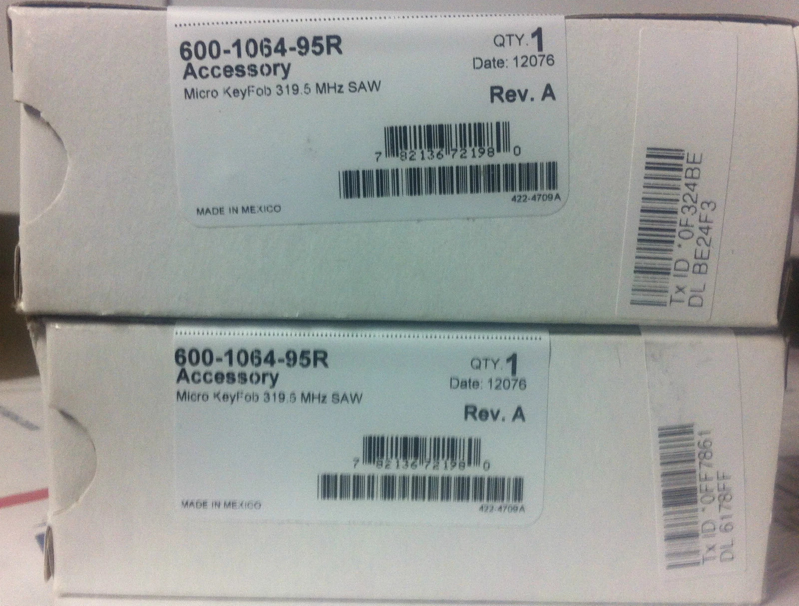 Brand New "2" GE 600-1064-95R 4 Button Wireless Remote Keyfob, Simon, Battery