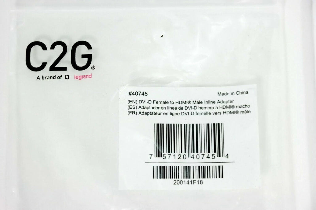 Lot of 50 New C2G DVI-D Link Female to HDMI Male Adapter for LCD Monitor PC