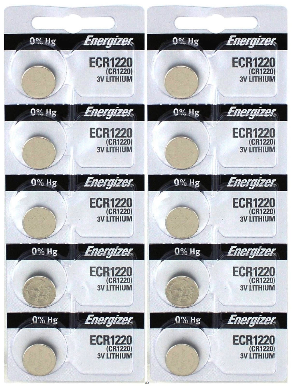Energizer ECR1220 CR1220 DL1220 Lithium3V Battery (2piece) New Authorized Seller