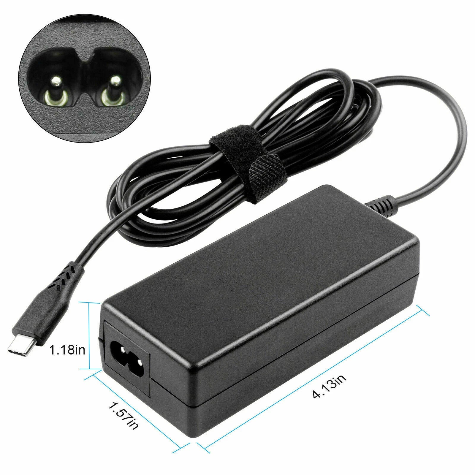 65W USB C AC Adapter Charger ADLX65YCC3A For Lenovo Chromebook 100e 300e 500e US