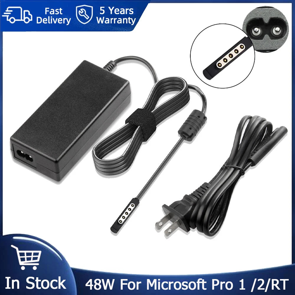 48W Adapter Charger For Microsoft Surface Pro 1,2,RT,1512 1536 1601 i5 i7 Tablet