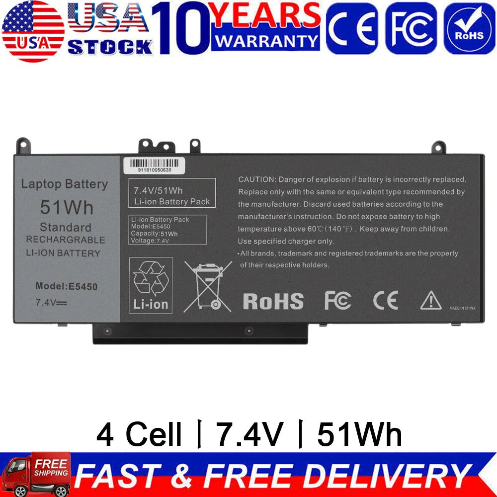 G5M10 Battery For Dell Latitude E5250 E5450 E5550 WYJC2 0WYJC2 8V5GX R9XM9 1KY05