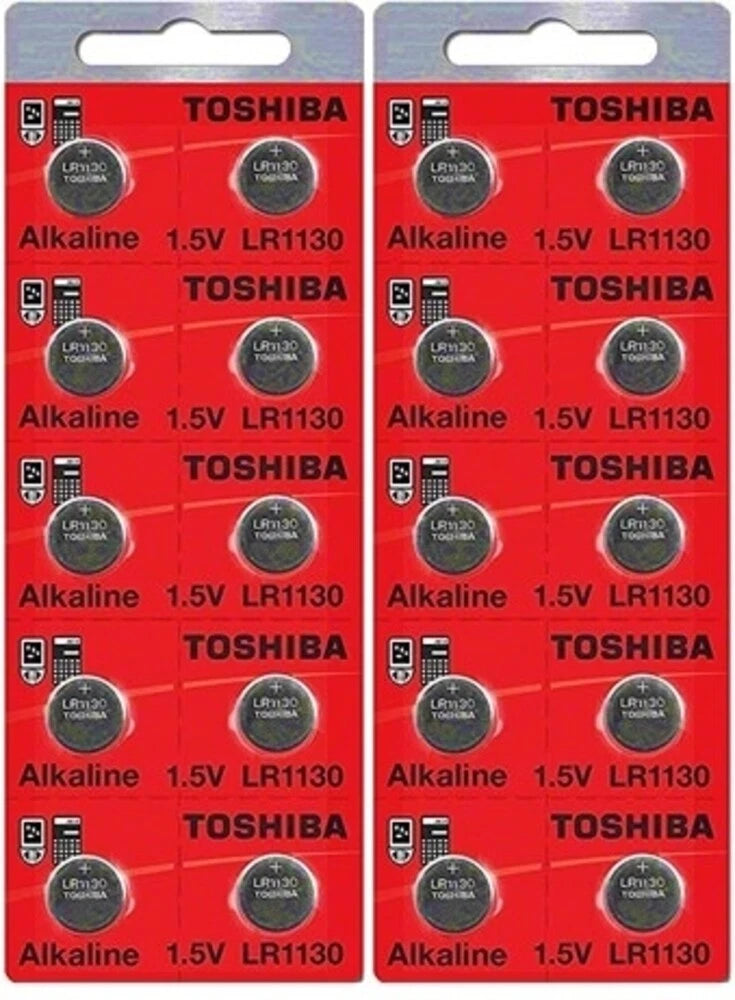 LR1130 AG10 189 1130 LR54 Pack Of 20 Toshiba Button Cell Battery EXP 2024