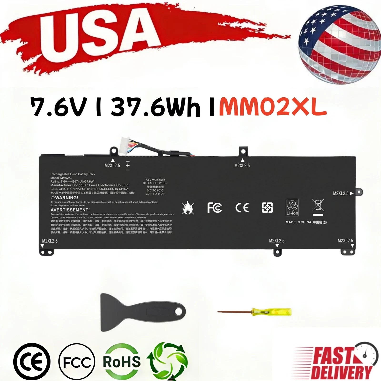 MM02XL Battery For HP Pavilion 13-AN HSTNN-IB8Q L27868-2D1 L28076-005 HSTNN-DB8U