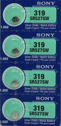 4 Sony Silver Oxide SR527SW SR527W SR527 1.55V Battery