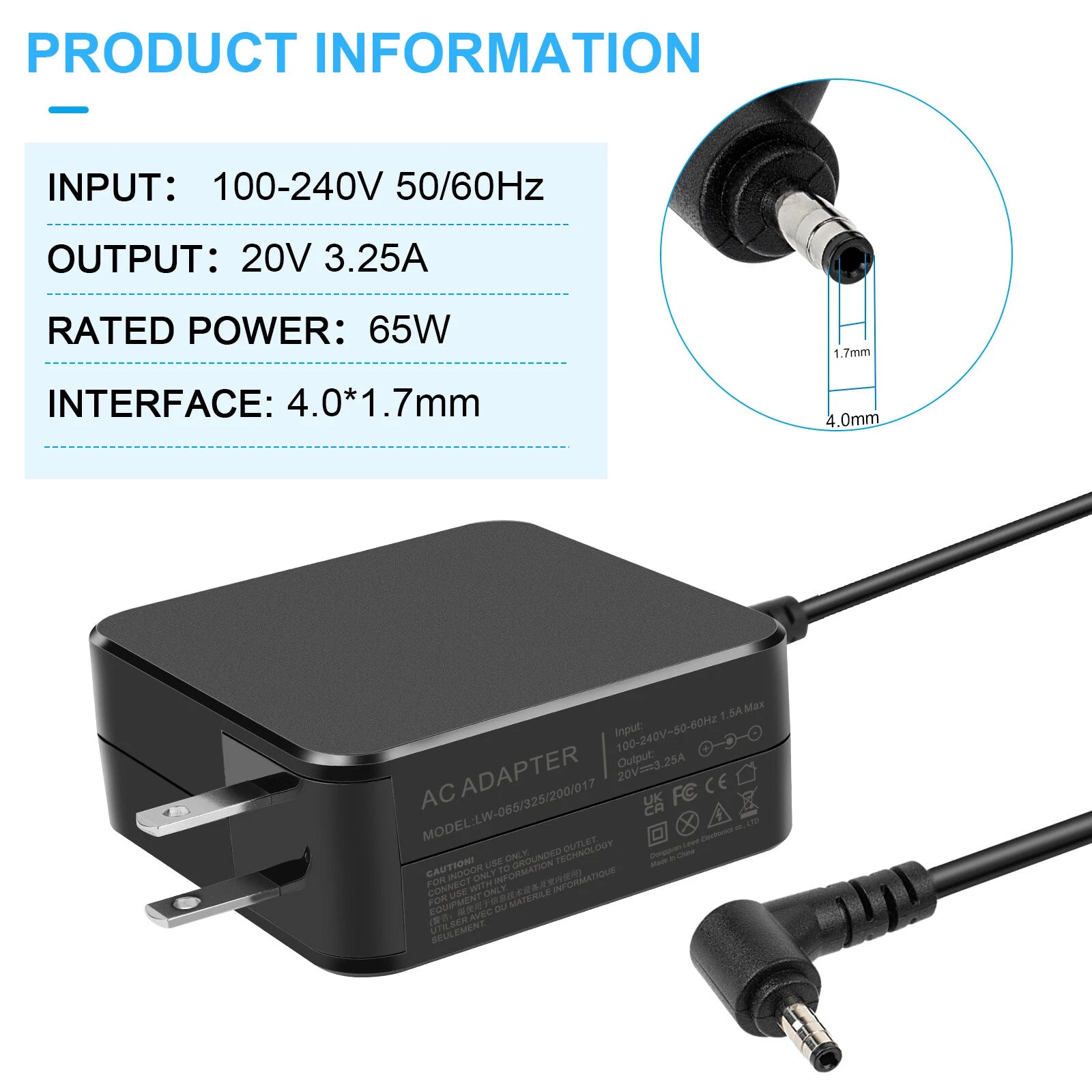 For Lenovo IdeaPad 3 14ADA05 81W0003QUS Laptop AC Adapter Charger Power Supply