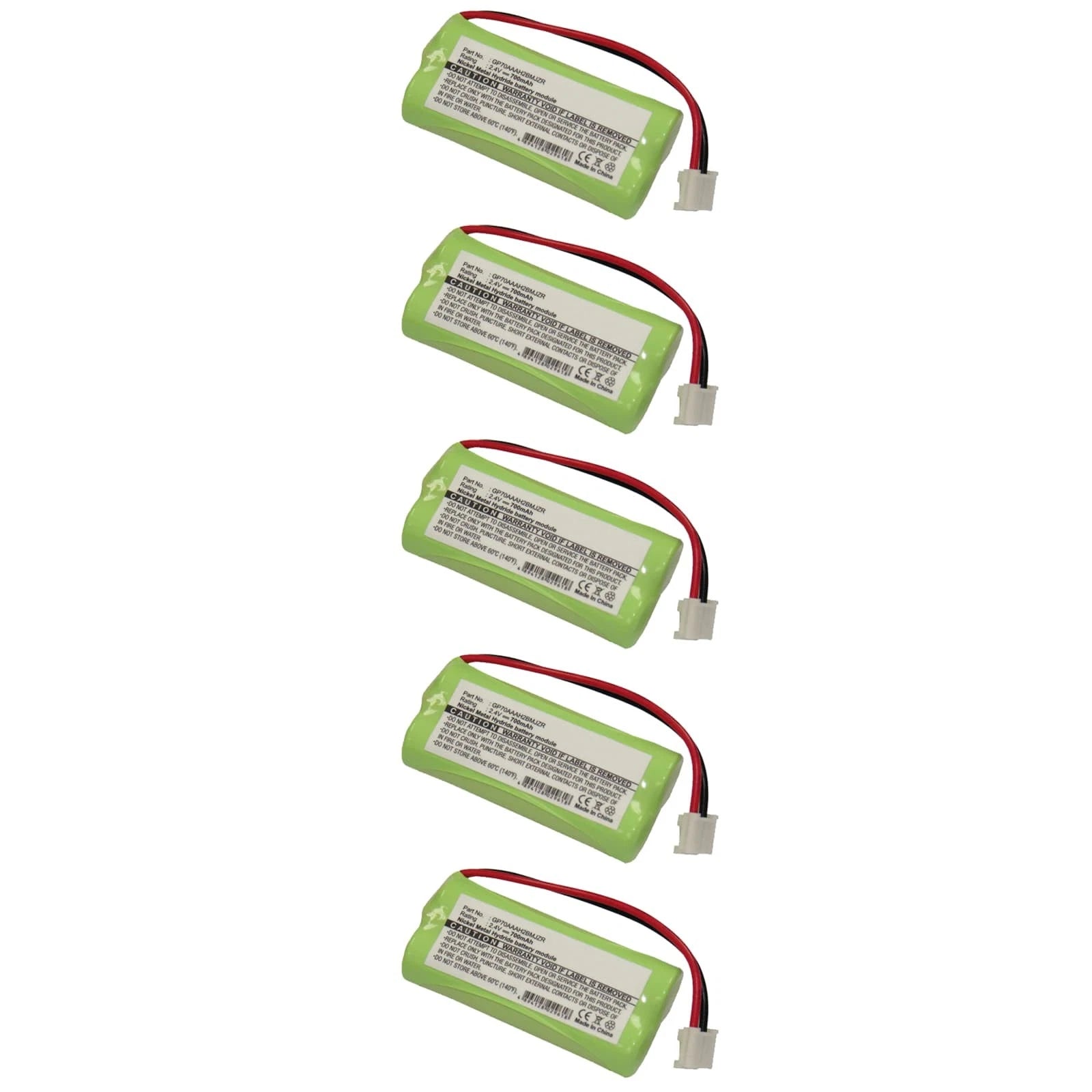 5pc Exell Cordless Phone Battery Compatible With GP70AAAH2BMJZR, 3101, 25210