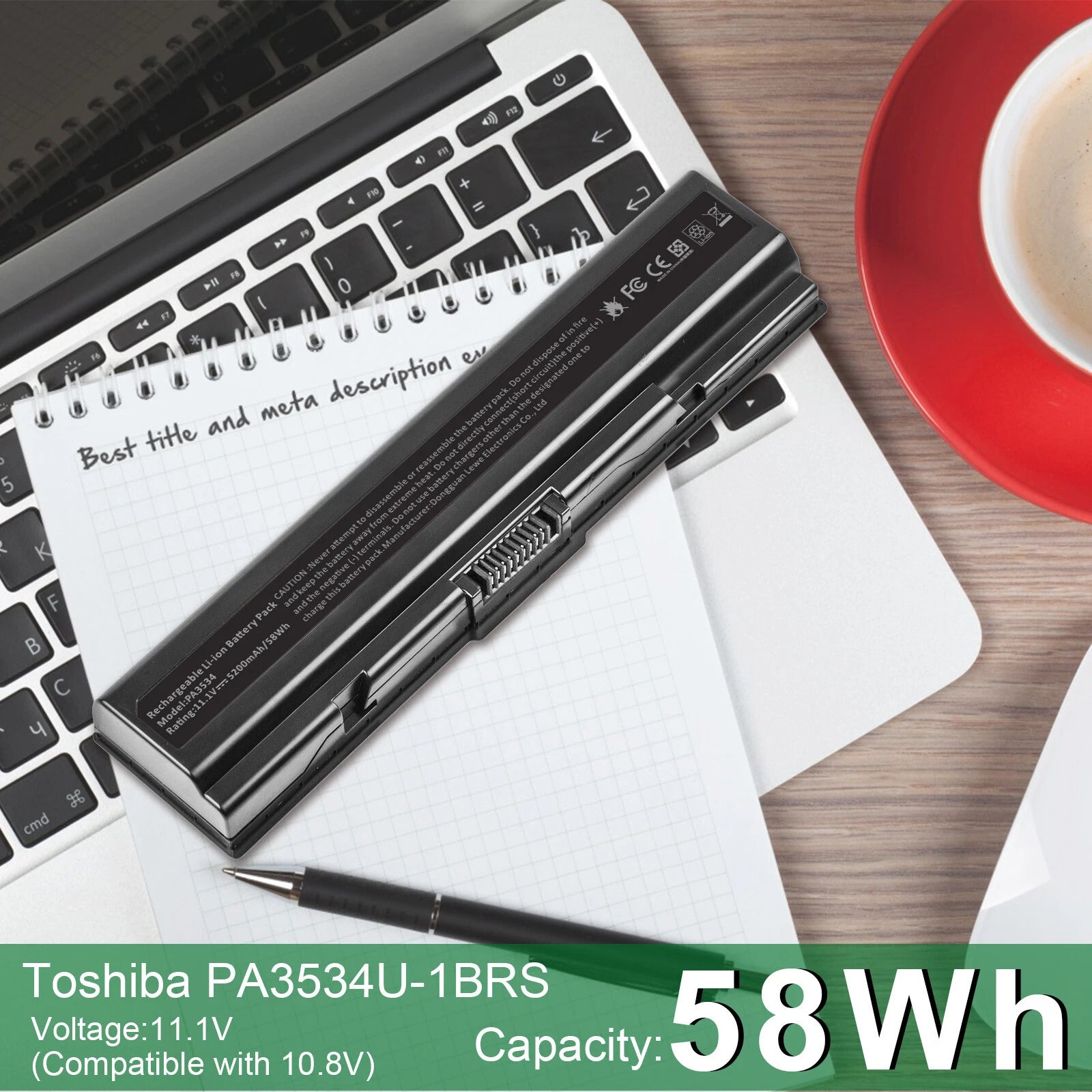 PA3535U-1BAS Battery For Toshiba A200 L300 L305 PA3534U-1BAS PA3727U-1BRS 6Cells