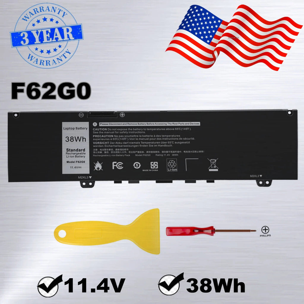 F62G0 RPJC3 Battery For Dell Inspiron 13 7000 2-in-1 7373 7386 7370 7380 5370