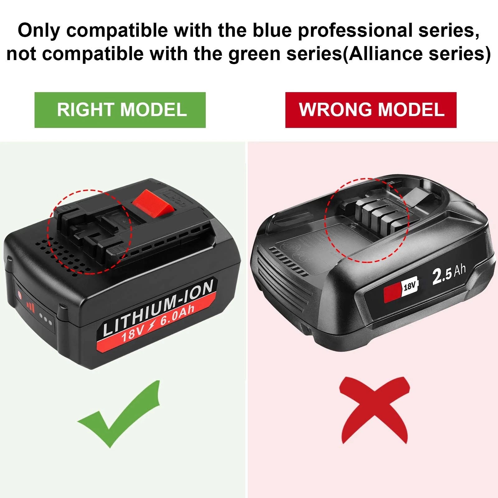 Battery Charger for Bosch 18V BAT609 BAT618 BAT611 BAT620 BAT610G 24618-01 6.0AH
