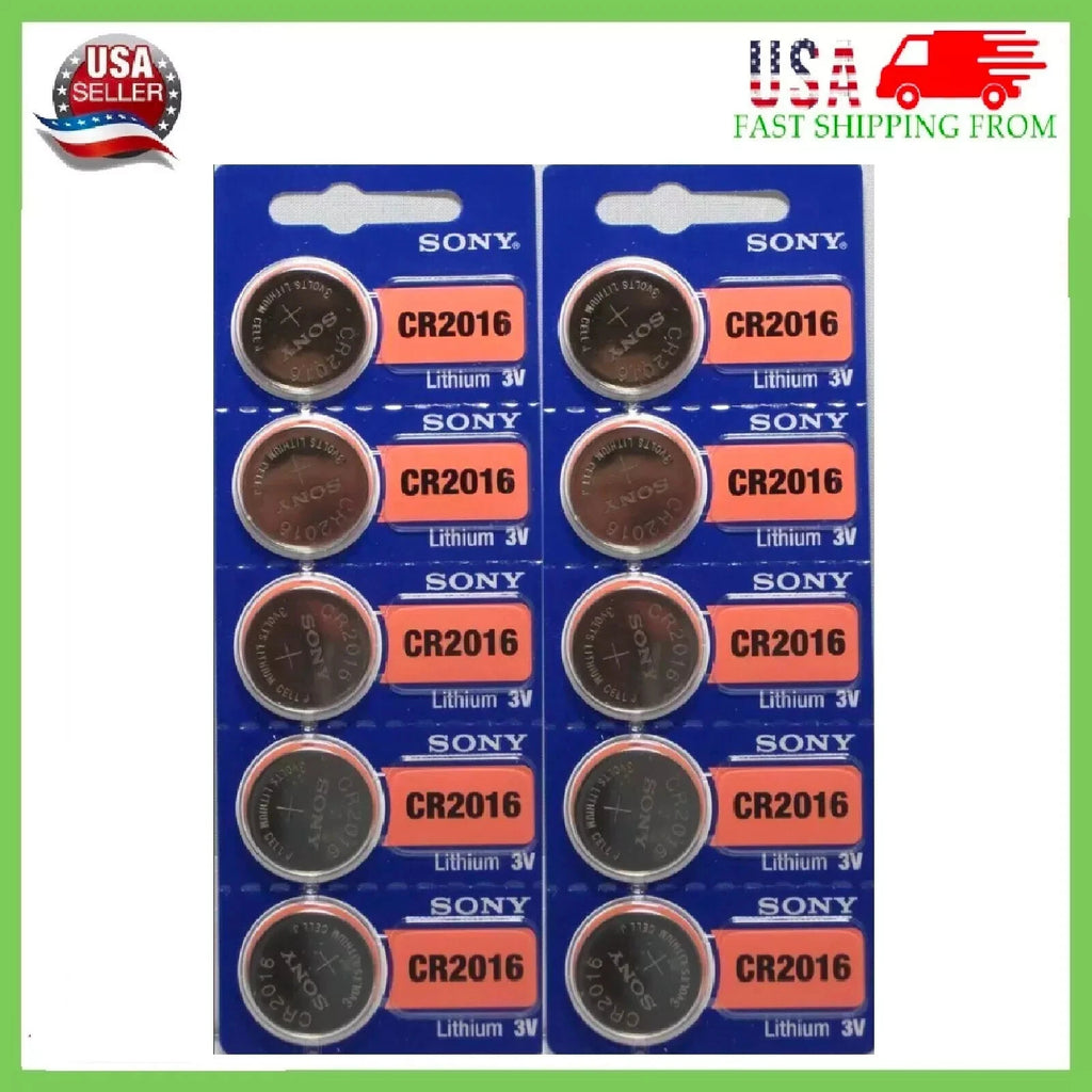 10 x SONY/MURATA CR2016 Lithium Battery 3V Exp 2030 Pack 10 Coin Cell Battery