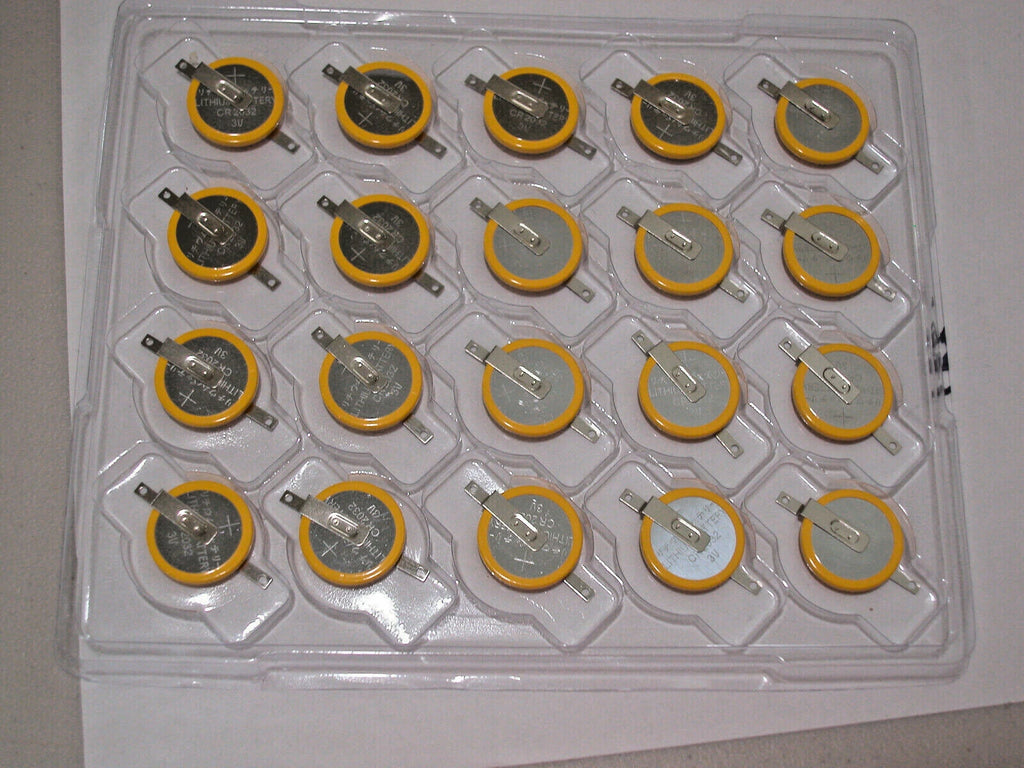 1 x NEW CR2032 Lithium Battery CMOS backup memory with 180? solder tabs