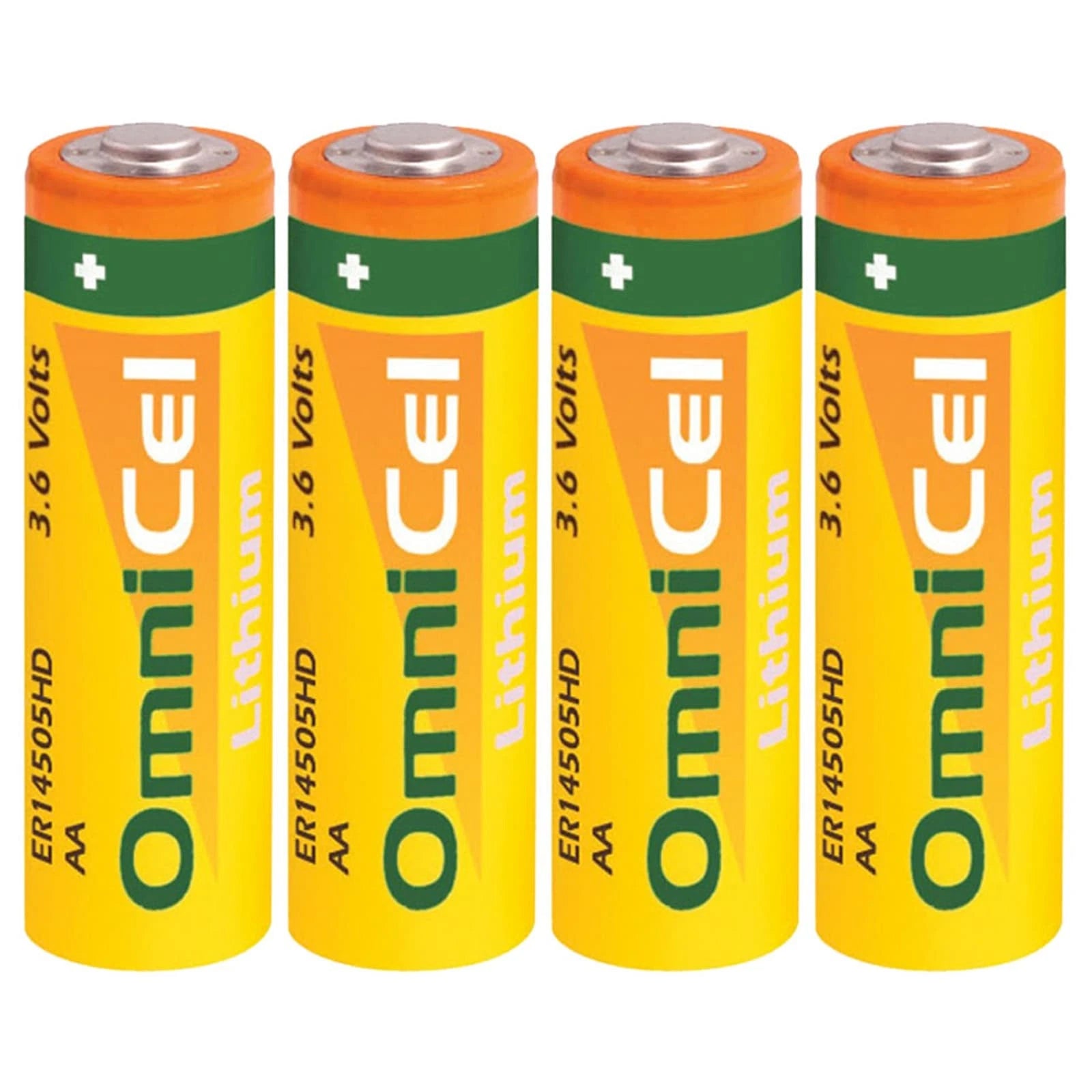 4x OmniCel ER14505HD 3.6V Sz AA Lithium Standard Terminal Battery MED