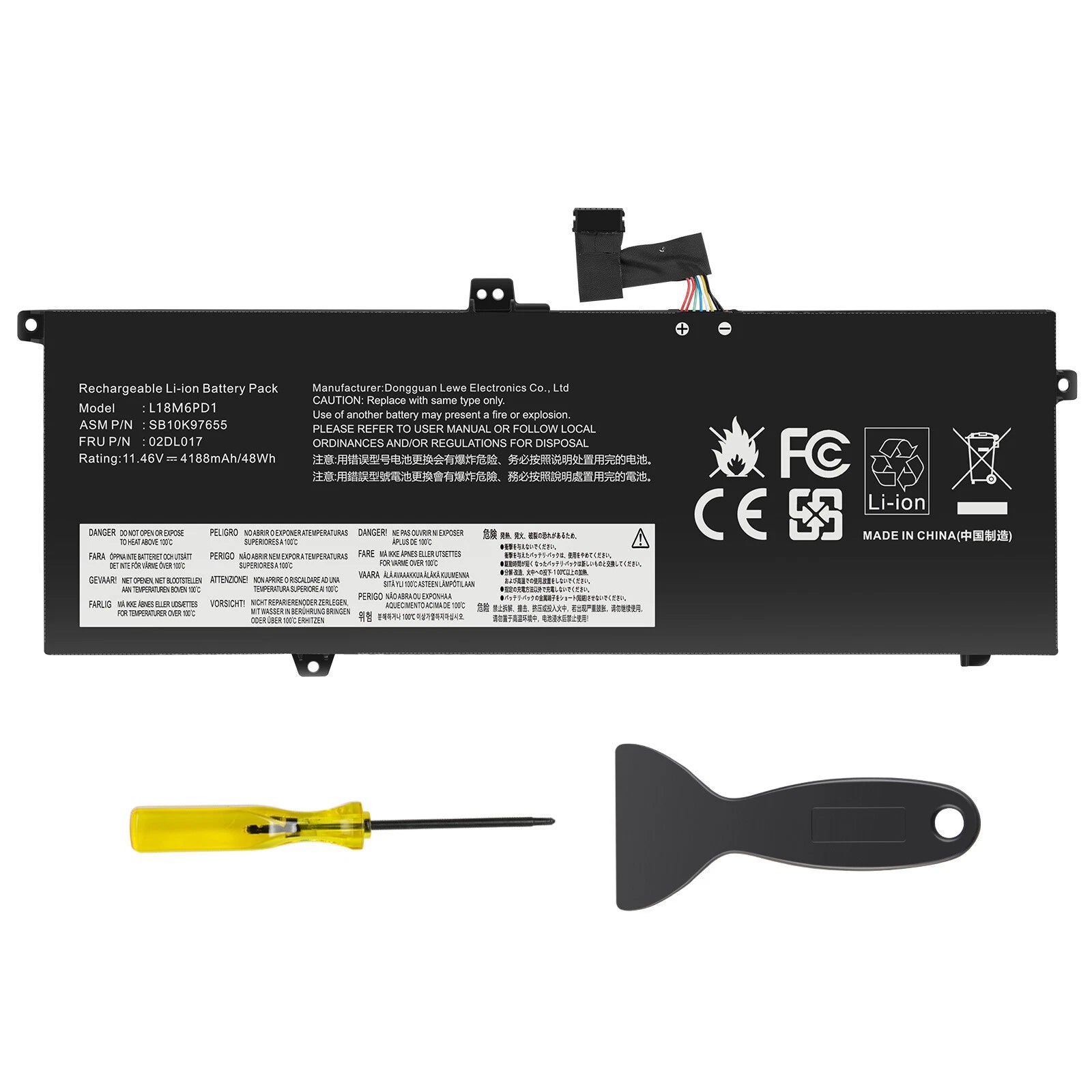 02DL017 L18M6PD1 L18C6PD1 Battery For Lenovo ThinkPad X13 X390 X395 Series New