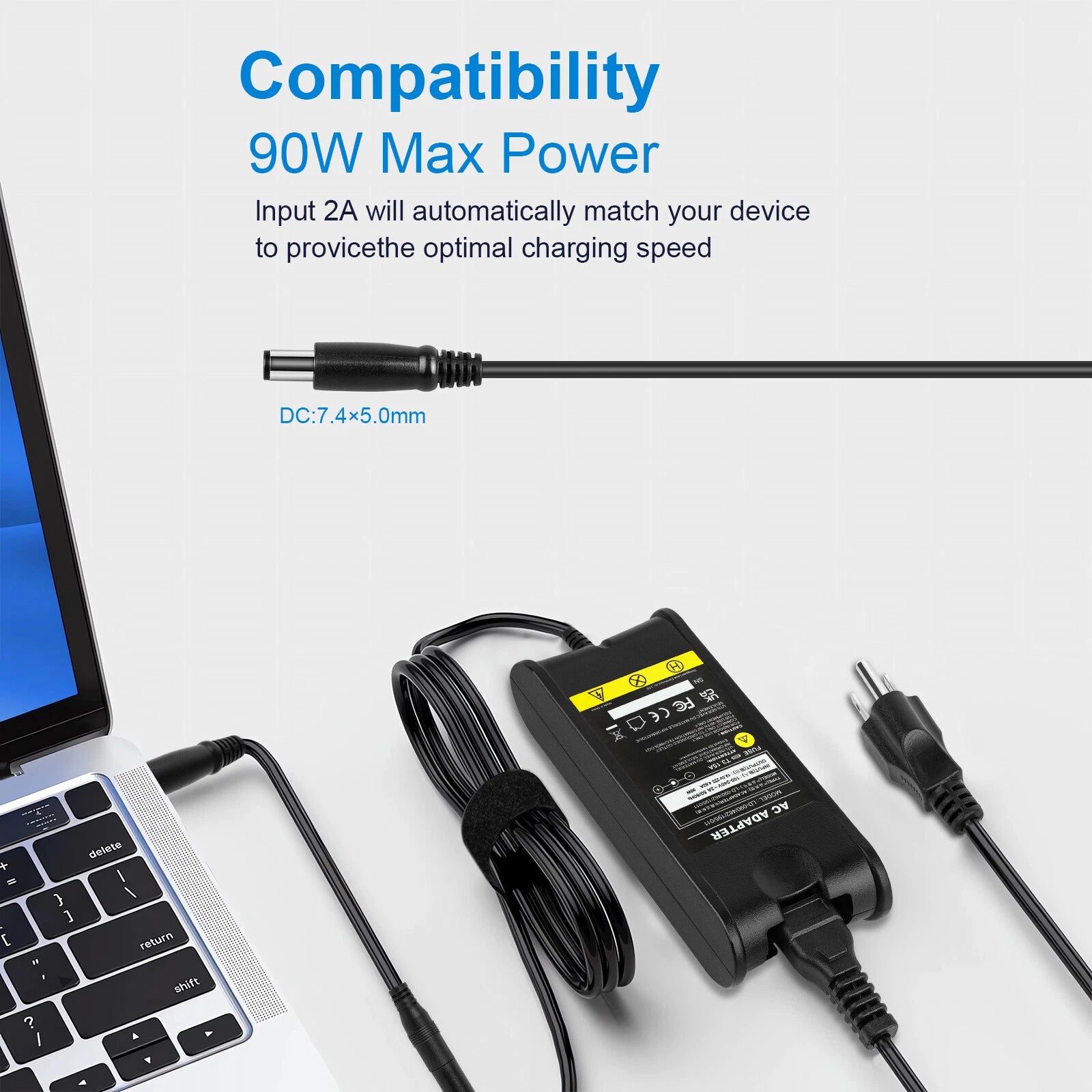 90W AC Adapter Charger For Dell FA90PE1-00 DA90PE1-00 U680F 0U680F PA-3E CM889