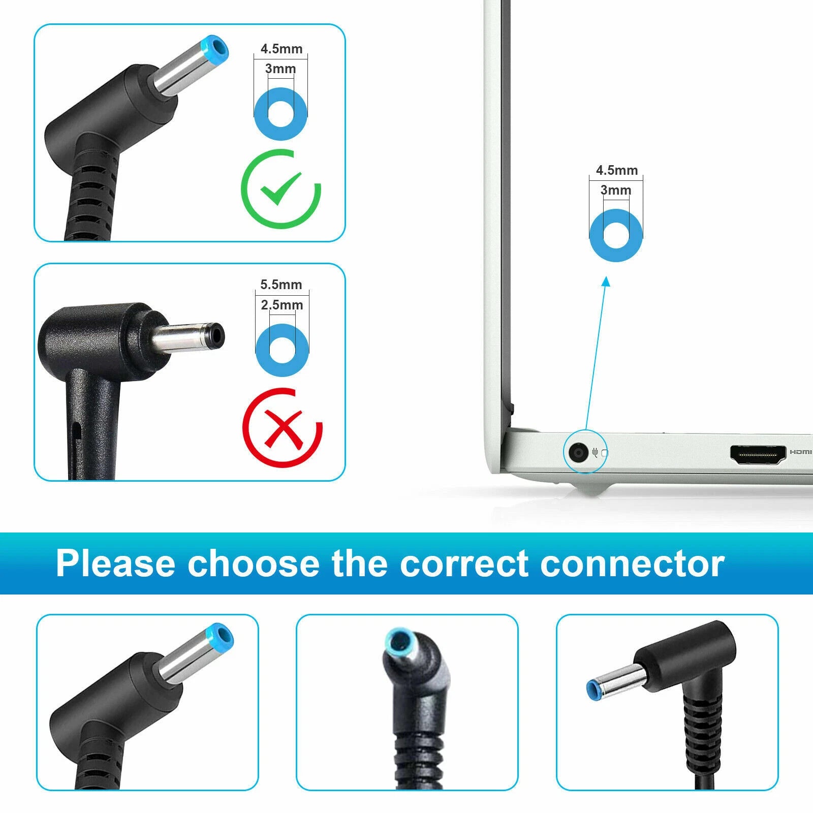 Power Charger Adapter for Hp Spectre Ultrabook 13 HP Pavilion HP Stream Cord