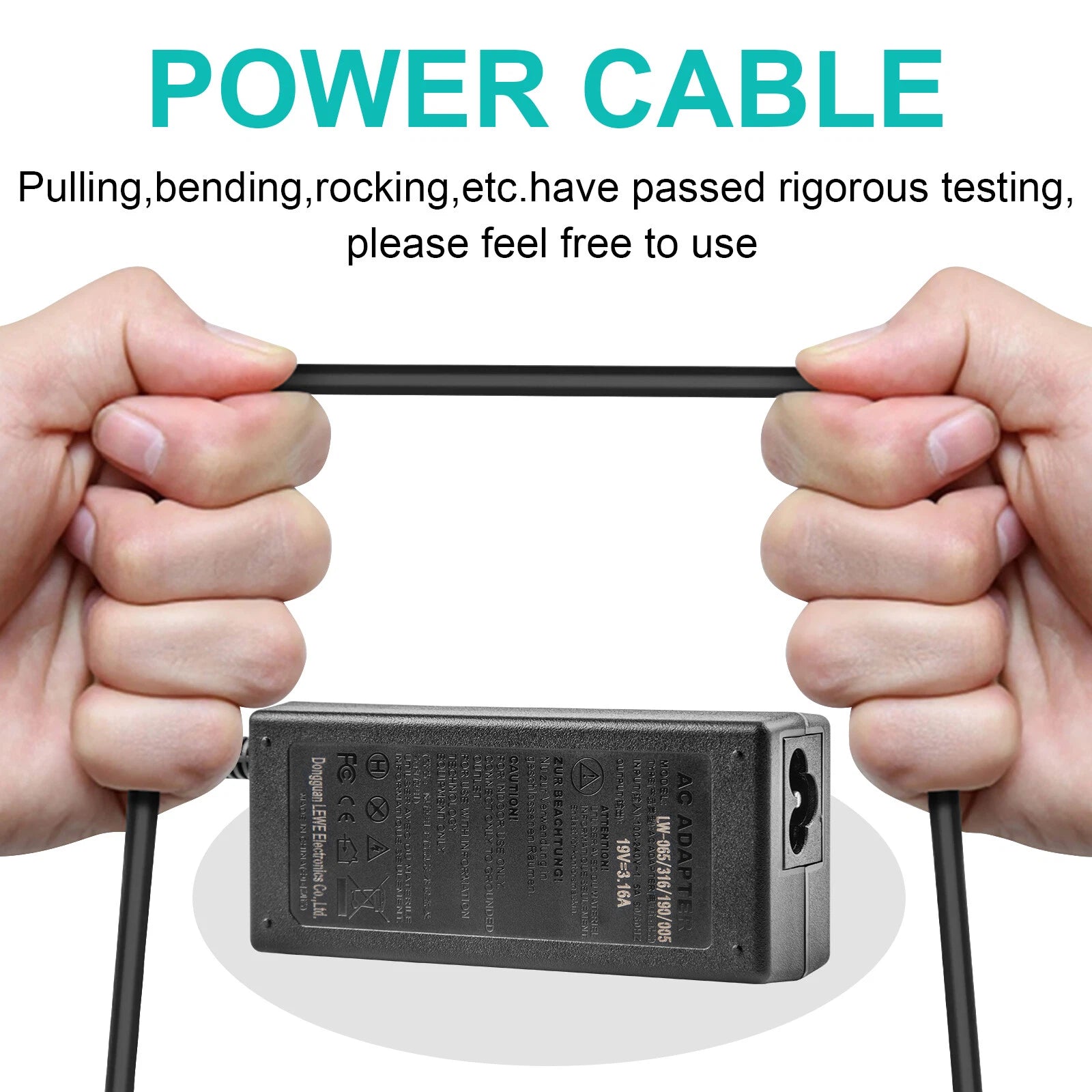 AC Adapter Charger For LG 27GN850-B UltraGear 27" LED Gaming Monitor Power Cord