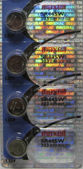 4 Maxell 303 SR44SW Silver Oxide Hologram Package Batteries