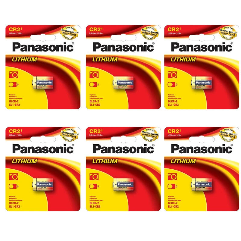 6x Panasonic CR-2 CR2 CR-2PA Lithium 3V Battery Replaces With EL-CR2 GPCR RLCR