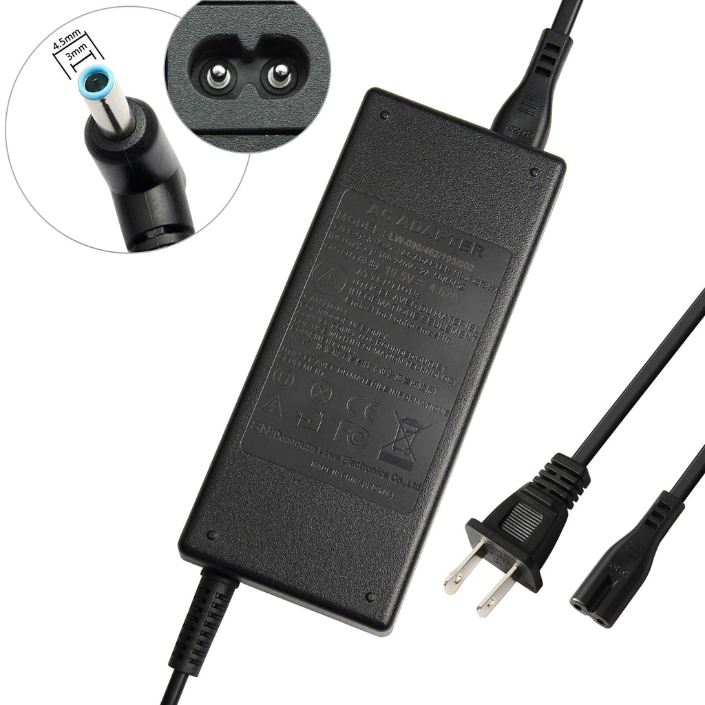 90W 19.5V 4.62A Blue Tip AC Adapter Laptop Charger for HP Pavilion Envy